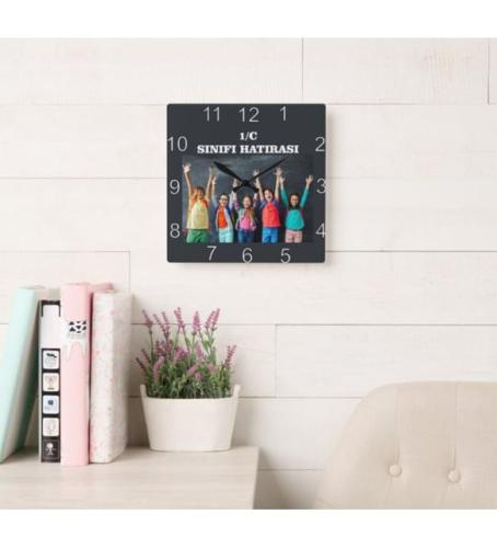 Kişiye Özel Kare Duvar Saati