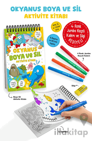 Okyanus – Boya ve Sil Aktivite Kitabı / 3 Yaş +