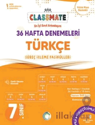 Okyanus Yayınları 7. Sınıf Türkçe Classmate 36 Hafta Denemeleri