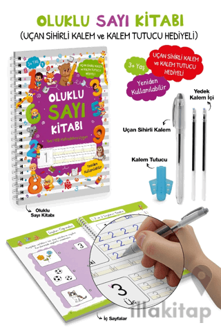 Oluklu Sayı Kitabı (Uçan Sihirli Kalem ve Kalem Tutucu Hediyeli)