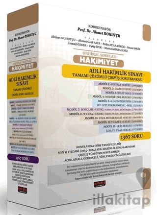 Orijinal Sorular HAKİMİYET Adli Hakimlik Sınavı Çıkmış Soru Bankası Seti