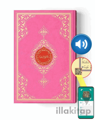 Orta Boy Kur'an-ı Kerim (2 Renkli, Pembe, Mühürlü)