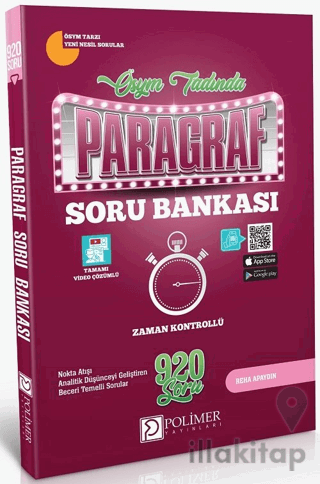 ÖSYM Tadında Tamamı Video Çözümlü Paragraf Soru Bankası (920 Soru)