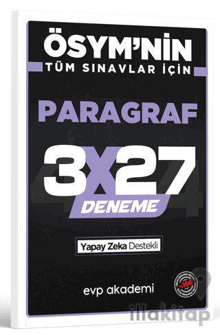 ÖSYM'nin Tüm Sınavlar İçin 3x27 Paragraf Deneme