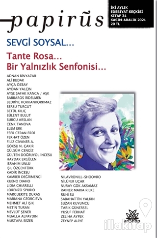 Papirüs İki Aylık Edebiyat Seçkisi Kitap: 34 Kasım-Aralık 2021