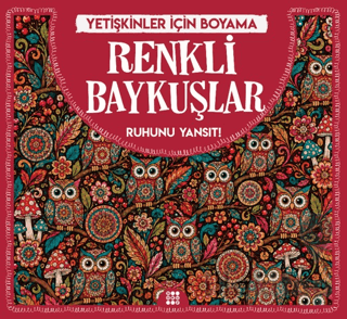 Renkli Baykuşlar & Yetişkinler için Boyama