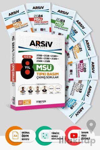 Son 8 Yıl MSÜ Arşiv Serisi Tıpkı Basım Fasikül Fasikül Çıkmış Sorular 
