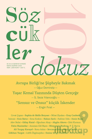 Sözcükler Dergisi 109. Sayı Mayıs - Haziran 2024