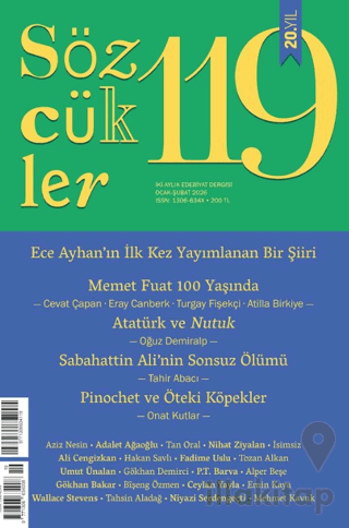 Sözcükler Dergisi 119. Sayı Ocak - Şubat 2026