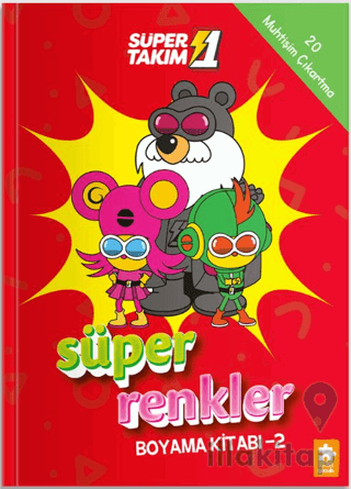 Süper 1 Takım: Süper Renkler Boyama Kitabı - 2