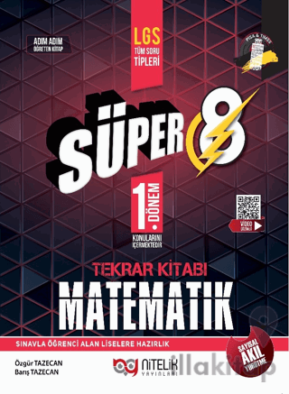 Süper 8 1. Dönem Matematik Tekrar Kitabı Nitelik Yayınları
