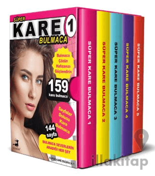 Süper Kare Bulmaca 5 Kitap - Kutulu Set
