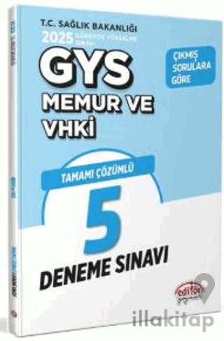 T.C Sağlık Bakanlığı Memur VHKİ Tamamı Çözümlü 5 Deneme Sınavı