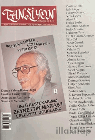 Tansiyon Aylık Kültür Sanat ve Aktüel Dergisi Sayı: 4 Ağustos- Eylül 2022