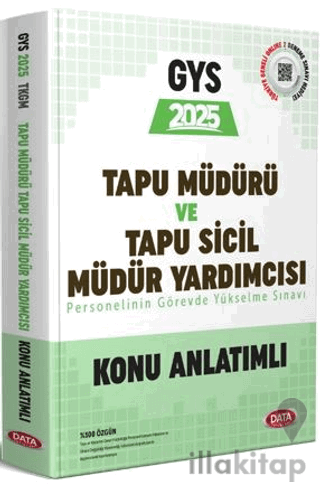 Tapu Müdürü-Tapu Sicil Müdür Yardımcısı GYS Konu Anlatımlı