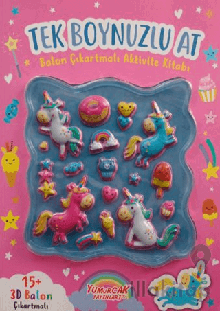 Tek Boynuzlu At Balon Çıkartmalı Aktivite Kitabı