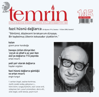 Temrin Düşünce ve Edebiyat Dergisi Sayı: 145 Eylül - Ekim 2025