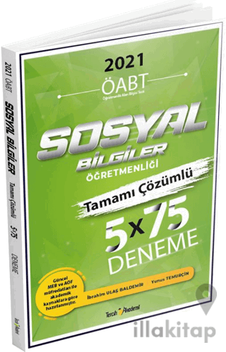 Tercih Akademi 2021 ÖABT Sosyal Bilgiler Öğretmenliği 5x75 Deneme Çözümlü