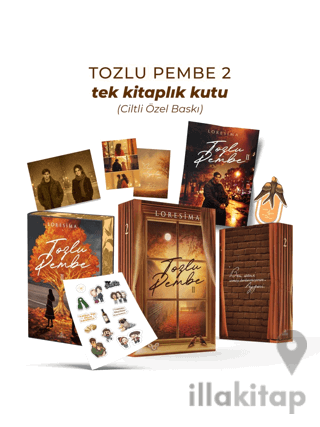 Tozlu Pembe 2 - Tek Kitaplık Kutu Yan Boyamalı