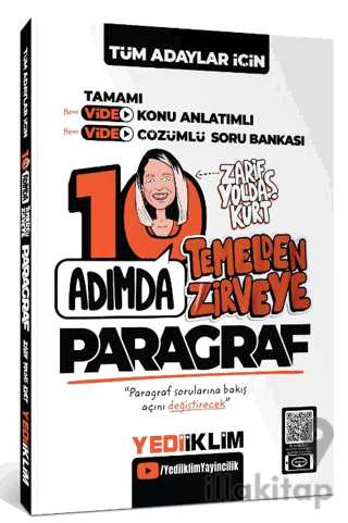 Tüm Adaylar İçin 10 Adımda Paragraf Video Konu Anlatımlı ve Video Çözümlü Soru Bankası