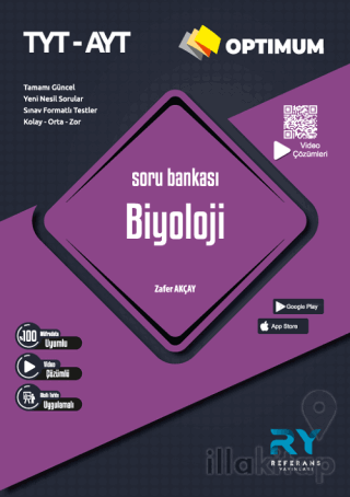 TYT AYT Optimum Biyoloji Tamamı Video Çözümlü Soru Bankası Akıllı Tahta Uyumlu