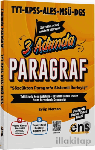 TYT KPSS ALES MSÜ DGS Paragraf 3 Adımda Konu Özetli Soru Bankası