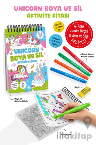 Unicorn – Boya ve Sil Aktivite Kitabı / 3 Yaş +