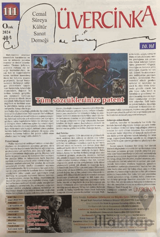Üvercinka Dergisi Sayı: 111 Ocak 2024