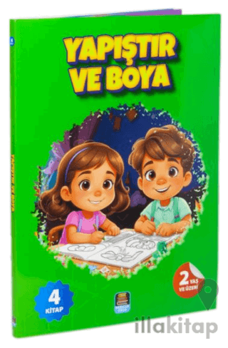 Yapıştır ve Boya Renkli Çıkartmalı İlk Yapıştırmalarım (4 Kitap Set) 3