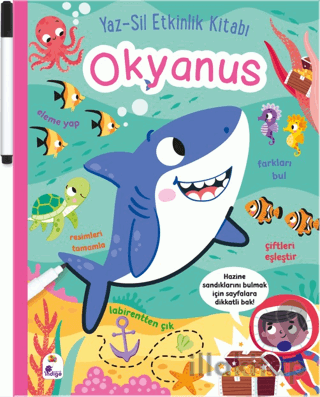 Yaz-Sil Etkinlik Kitabı – Okyanus (Kalemli)