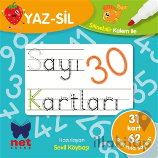 Yaz-Sil Sayı Kartları