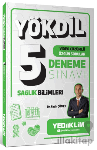 YÖKDİL Sağlık Bilimleri Video Çözümlü Özgün Sorular 5 Deneme Sınavı